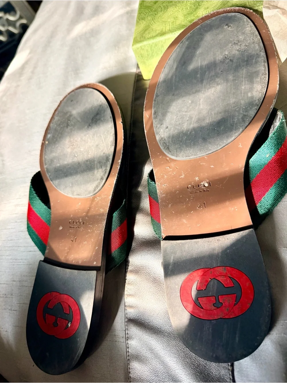Like new Gucci Web thong sandal sz 41 - Picture 3 of 5